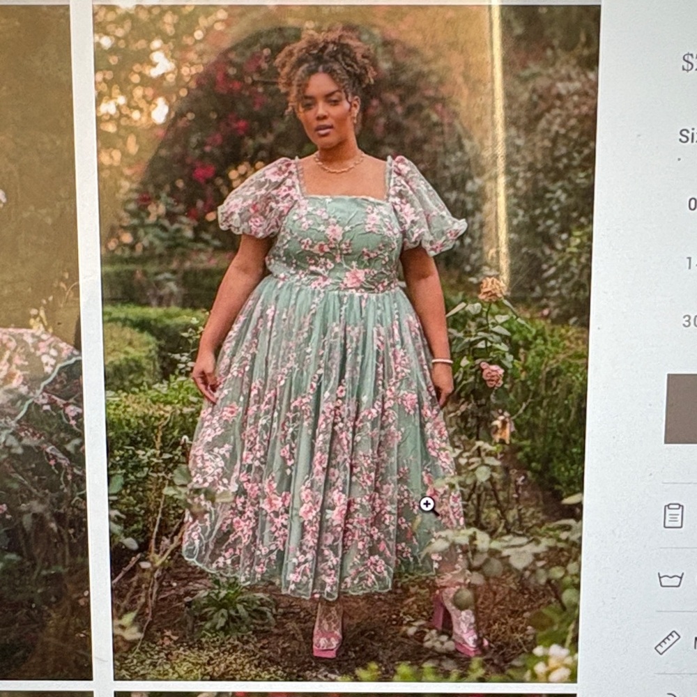 JessaKae Green Floral Prom Dress - Picture 3 of 11